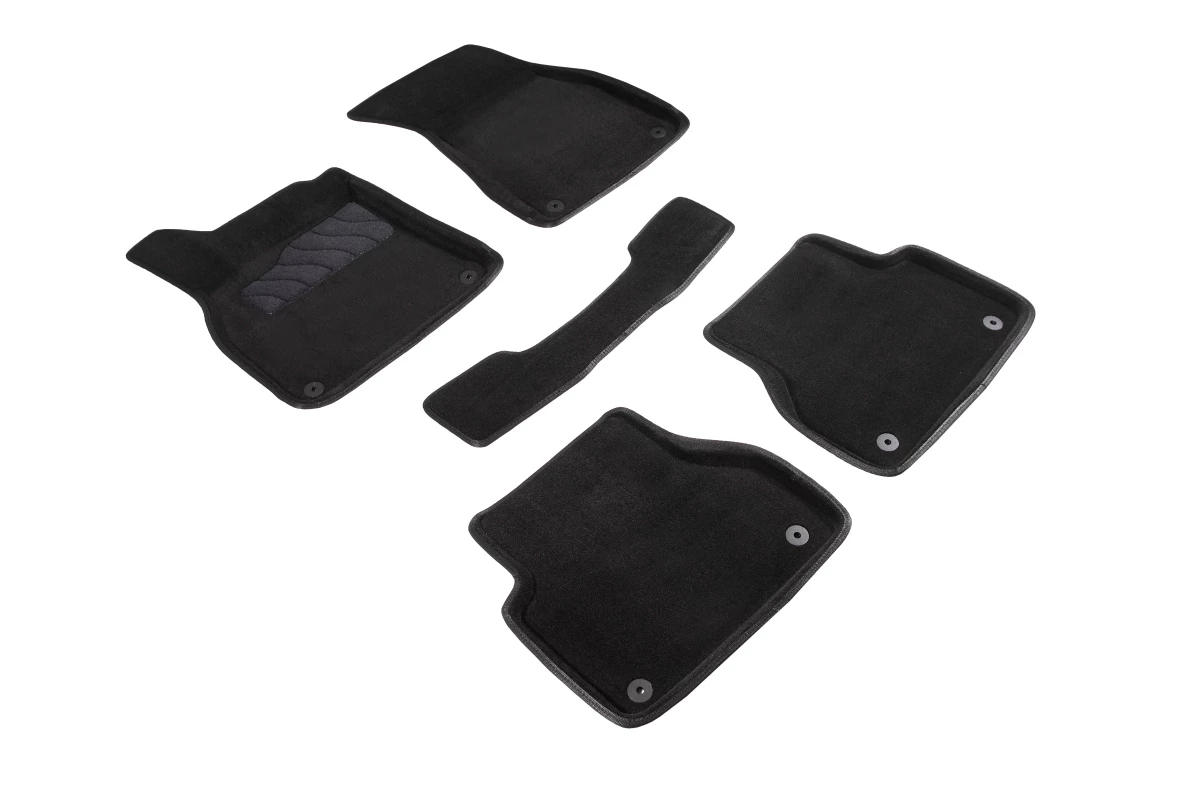 Коврики 3D ВОРС в салон для Audi A7 II (4K) Черный