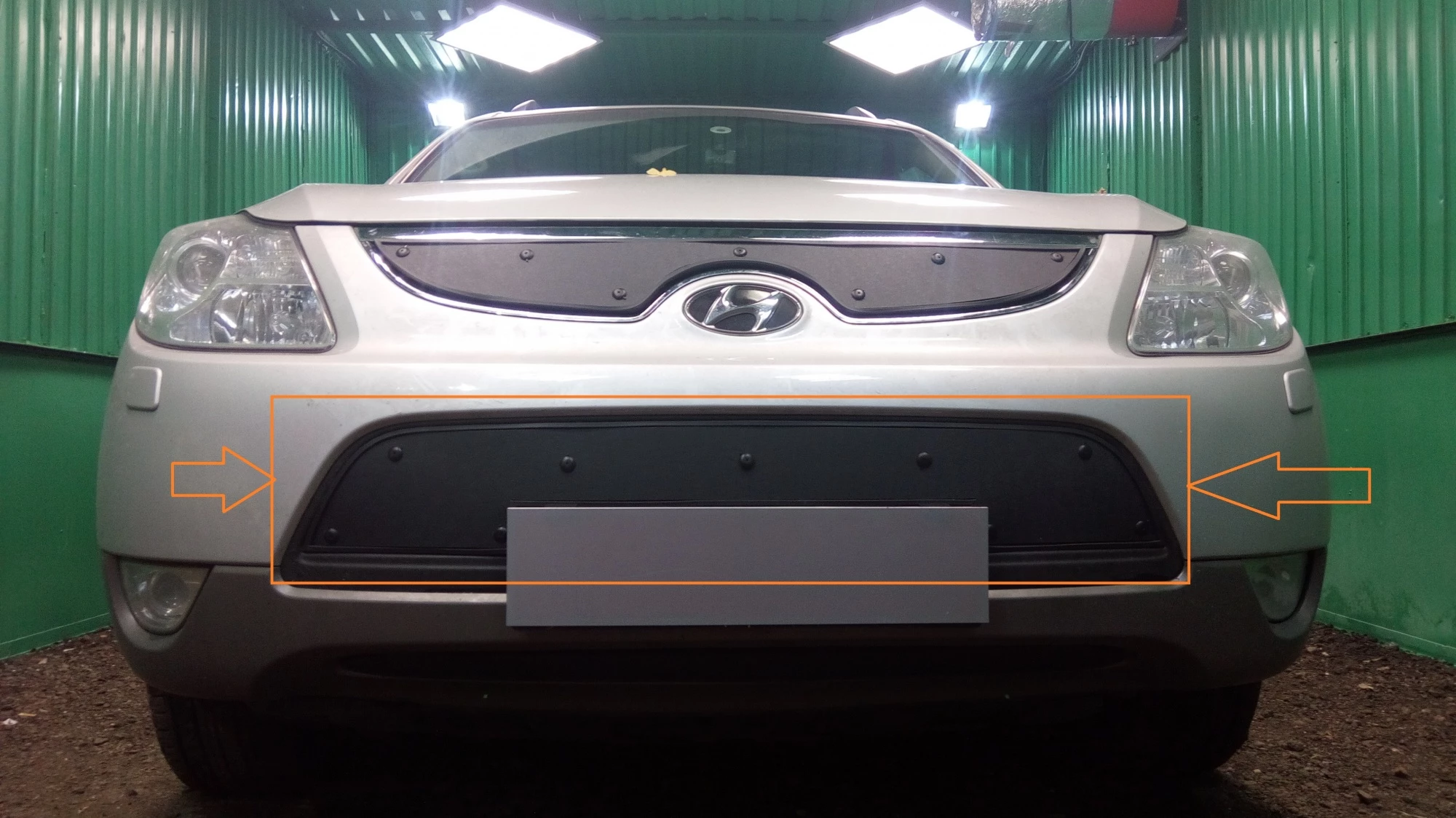 Зимняя заглушка радиатора к съемной сетке середина для Hyundai ix55