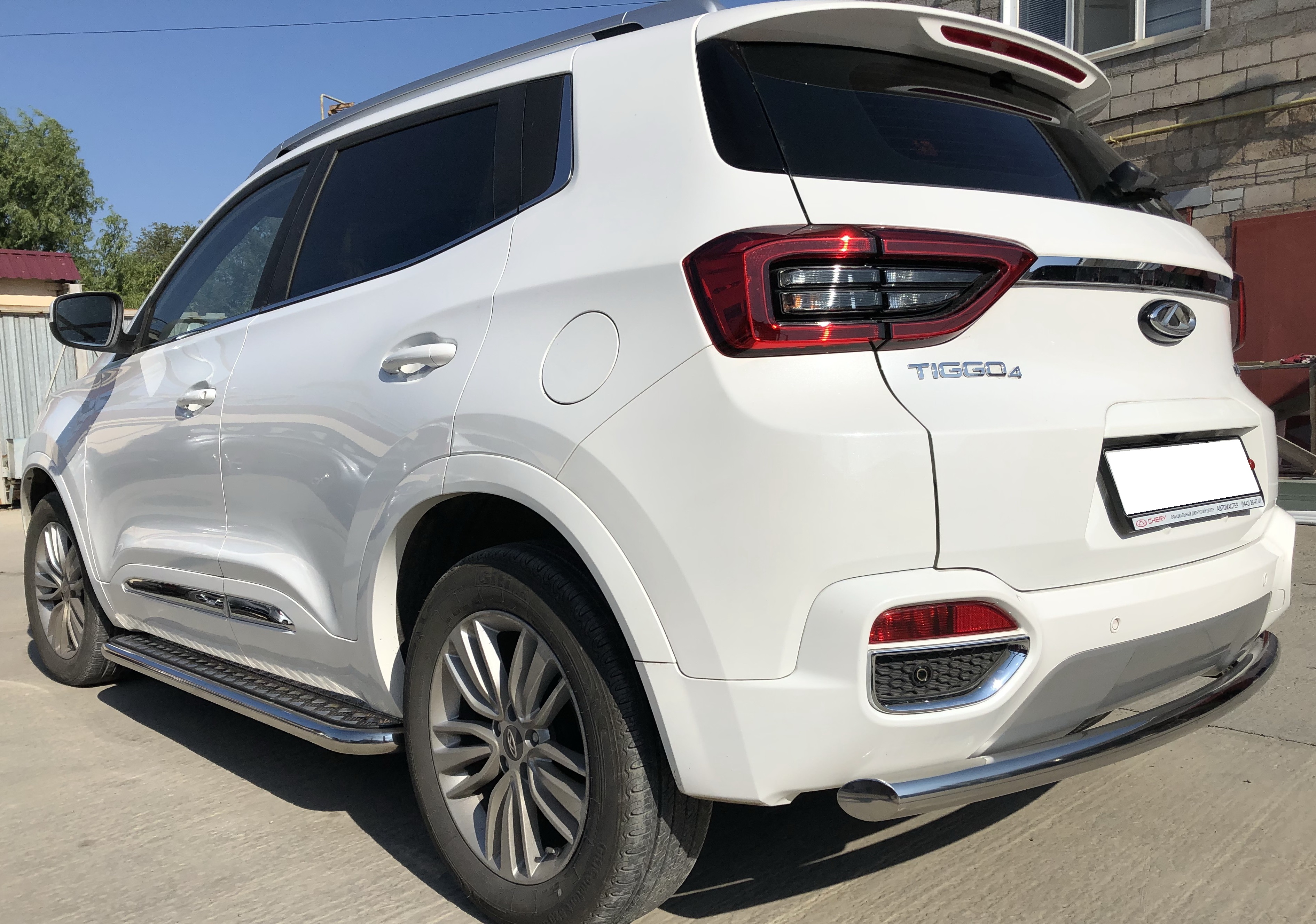 Защита заднего бампера d60 мм для Chery Tiggo 4 I