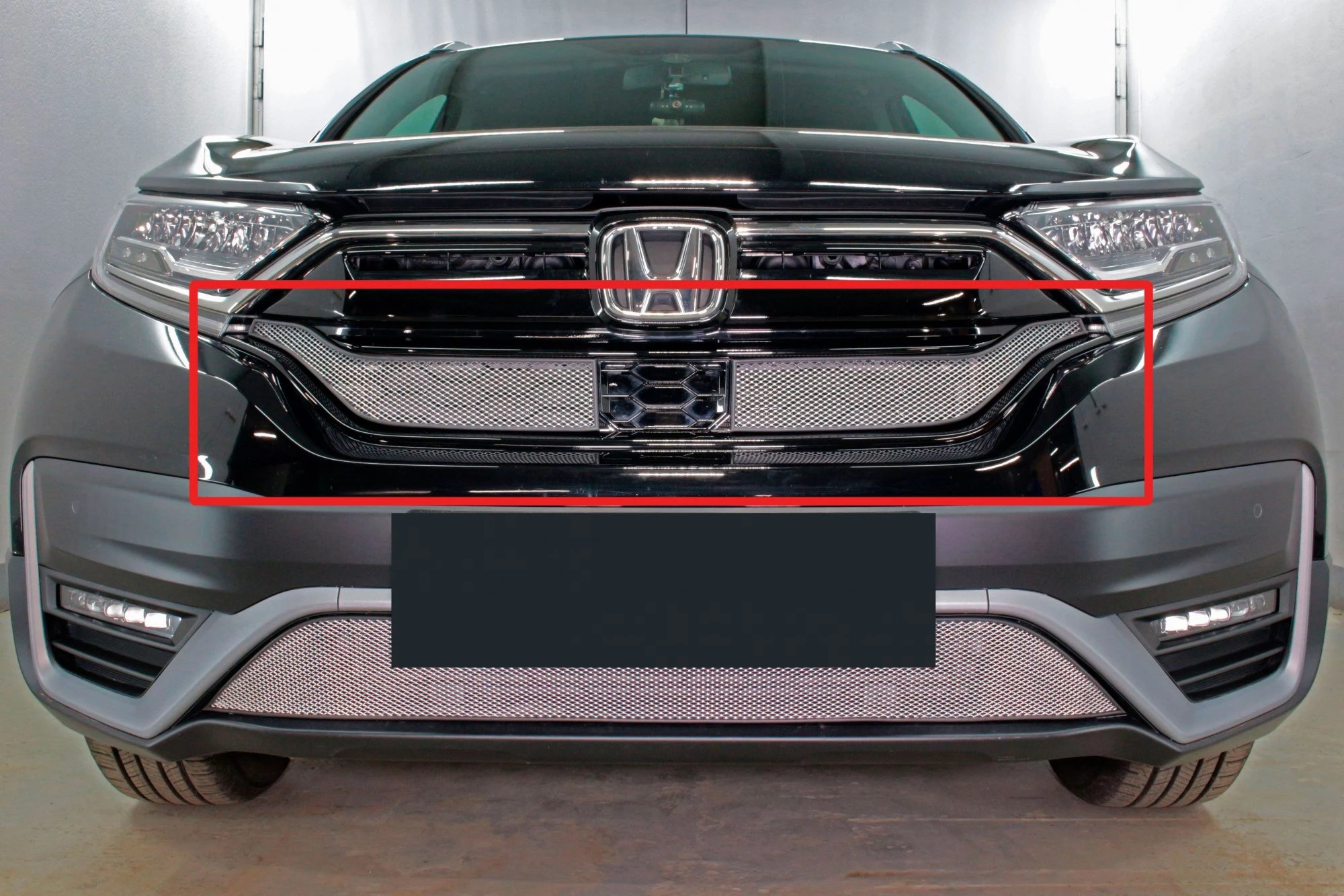 Защитная сетка радиатора верх 2 части для Honda CR-V V Рестайлинг Хром