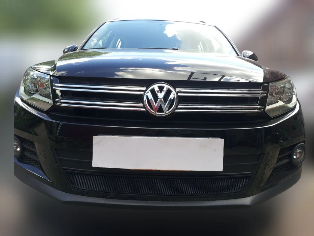 Комплект сеток black верх 4 части верх и низ для Volkswagen Tiguan I Рестайлинг