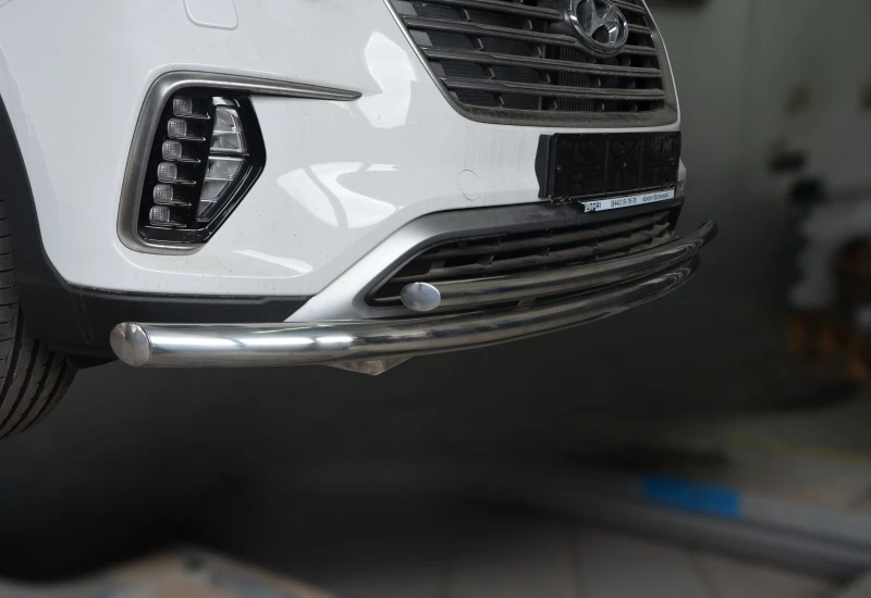 Защита переднего бампера двойная d60/42 мм для Hyundai Grand Santa Fe I Рестайлинг  Юко HYSFG.18.03
