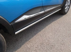 Пороги труба 42,4 мм для Renault Kaptur I Рестайлинг