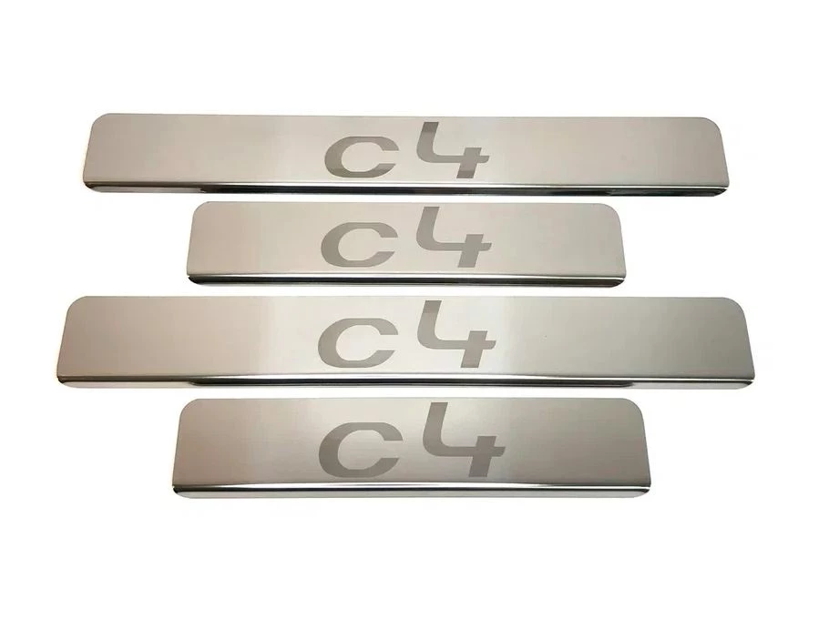 Накладки на пороги из нержавеющей стали 4шт. для Citroen C4 II Рестайлинг
