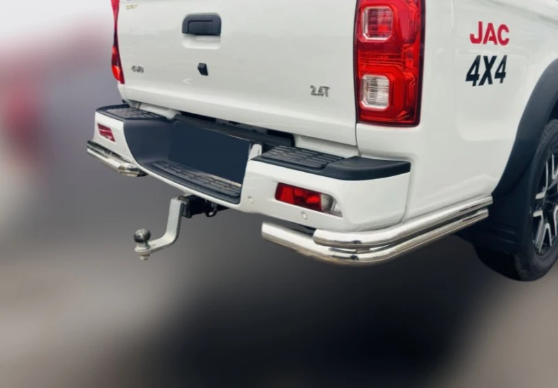 Защита заднего бампера угловая двойная d60/42 мм для JAC T8 PRO  Юко JAC.T8P.20.20