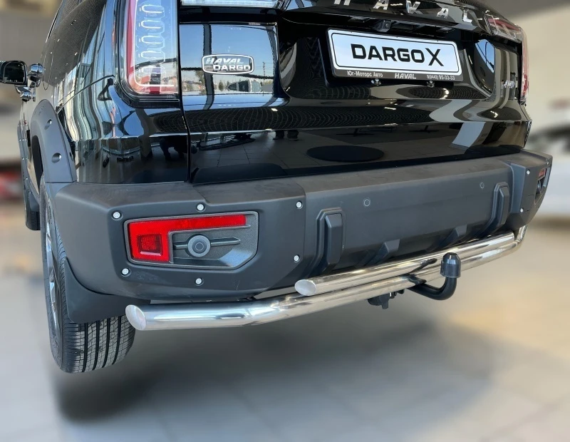 Защита заднего бампера двойная d60/42 мм для Haval Dargo  Юко HVDX.23.16