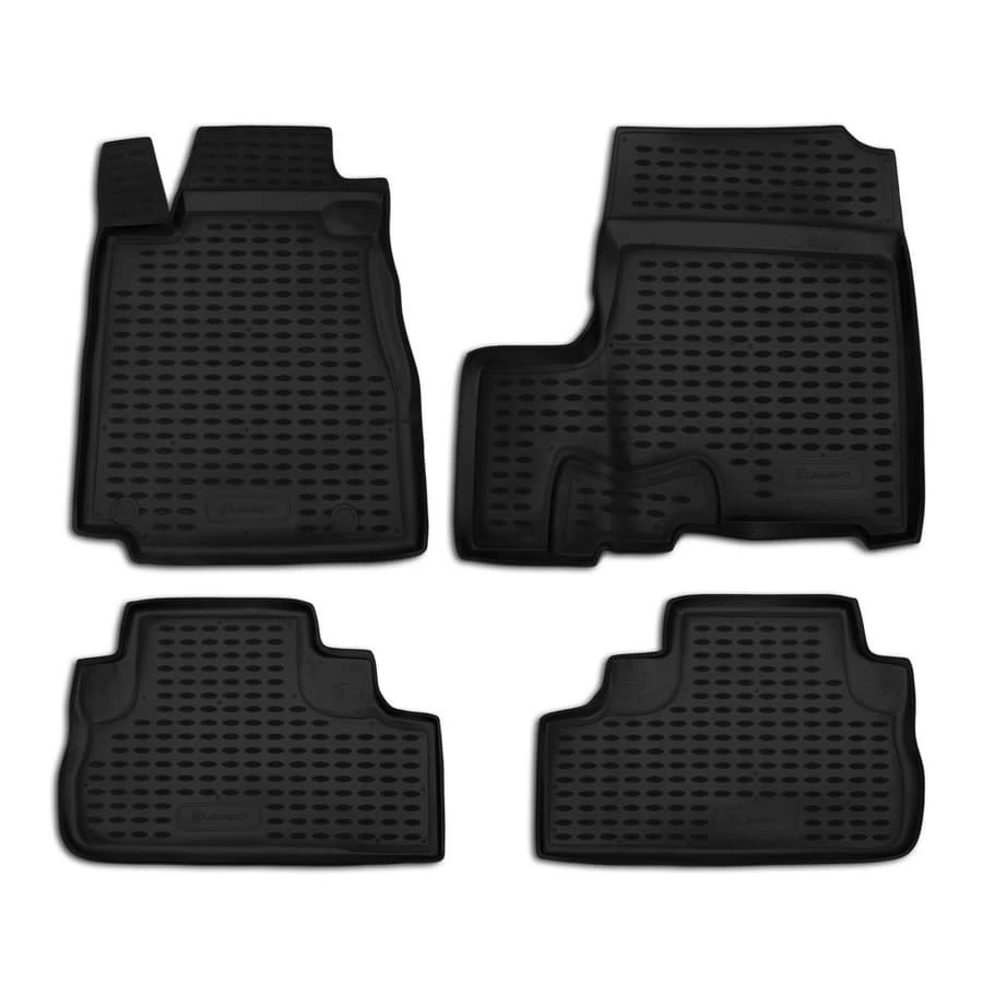 Коврики в салон полиуретан 4шт для Honda CR-V III Черный