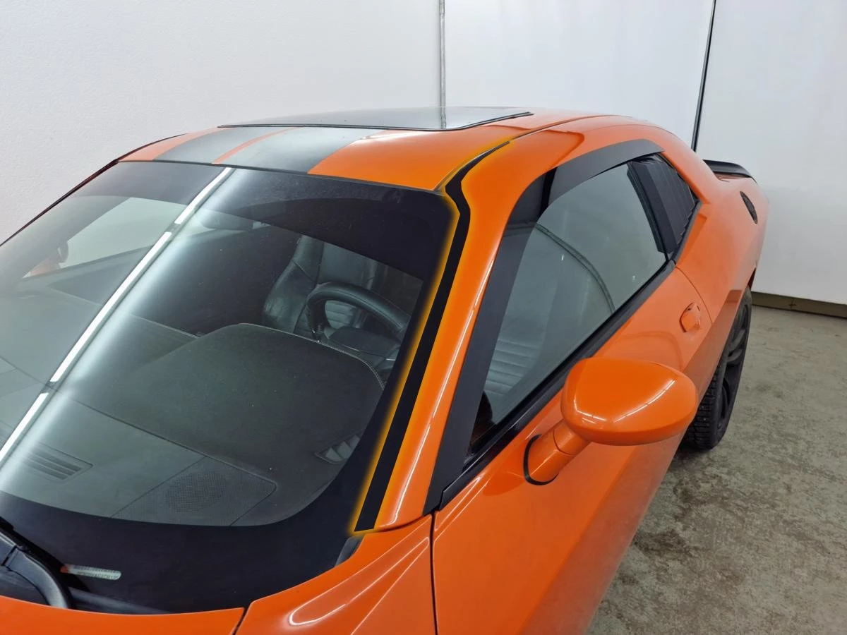 Водосток лобового стекла Премиум для Dodge Challenger III Рестайлинг 2 Черный Стрелка 11 VP.123