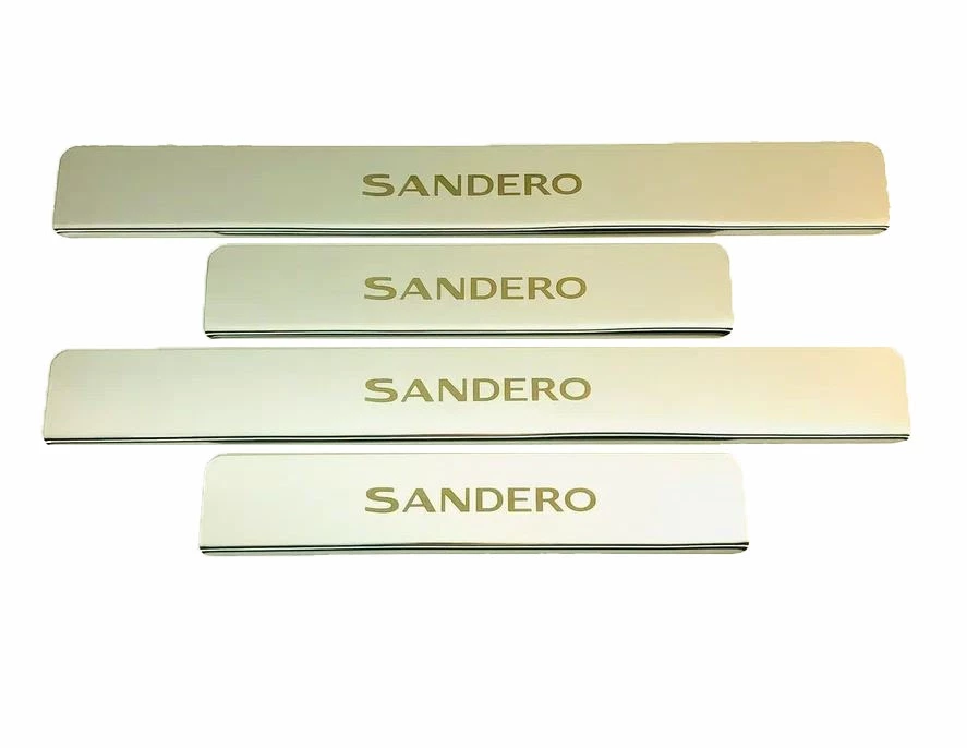 Накладки на пороги из нержавеющей стали 4шт. для Renault Sandero II Рестайлинг