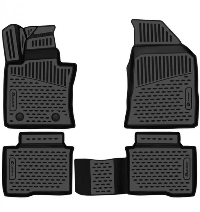 Коврики 3D в салон полиуретан 4 шт для KGM Korando I Черный Element ELEMENT3DA70947213k