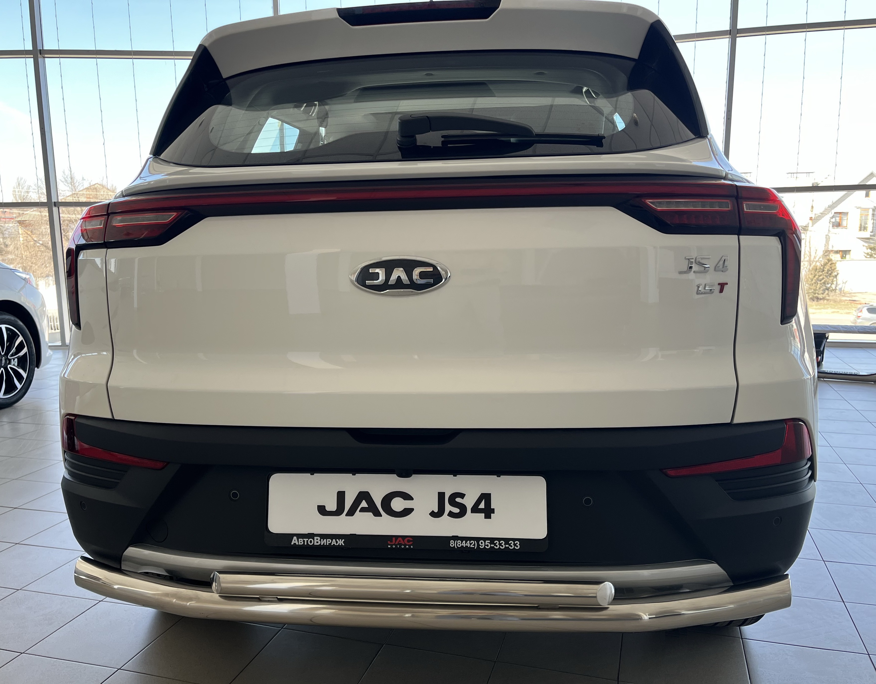 Защита заднего бампера двойная d60/42 мм для JAC JS4 I