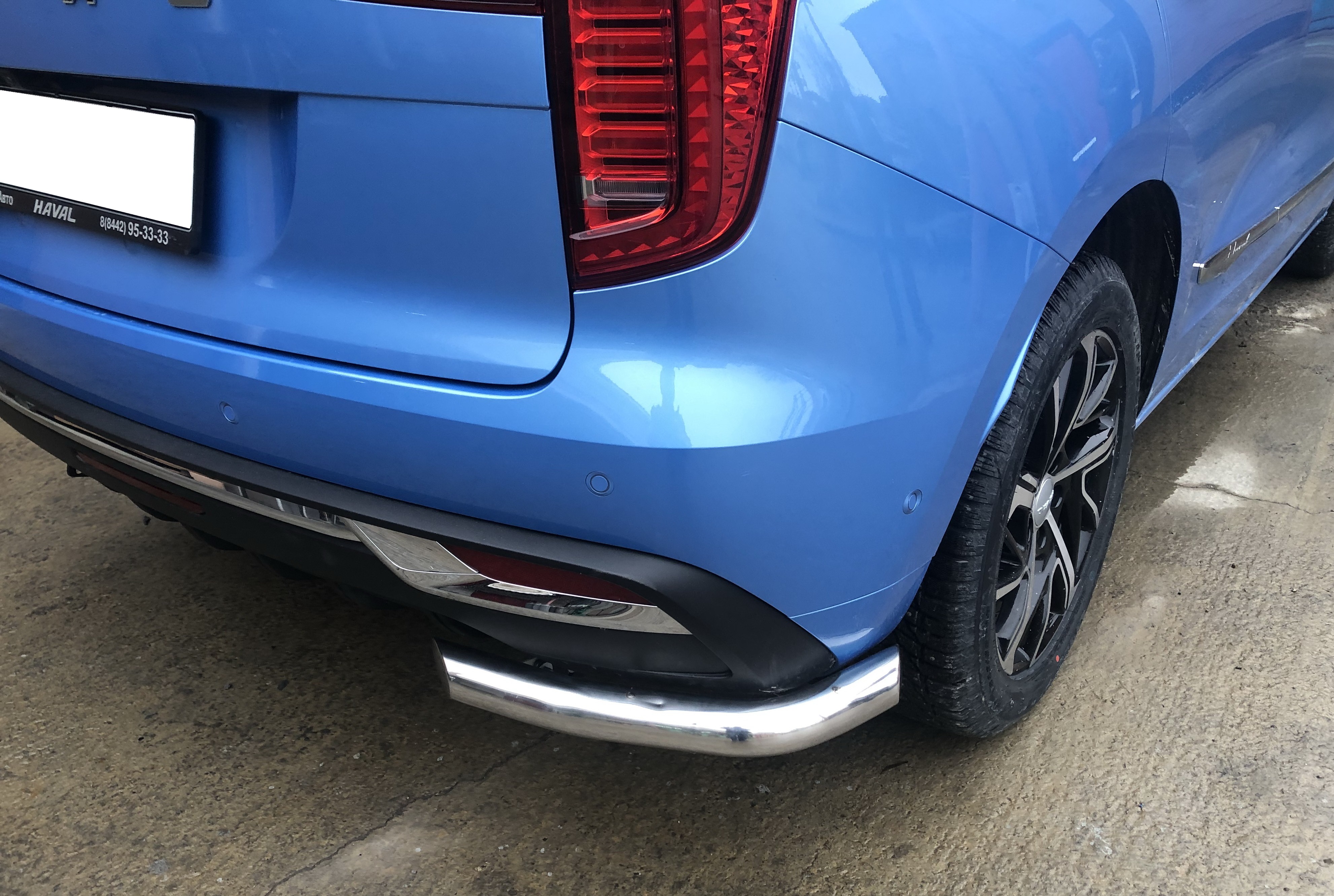 Защита заднего бампера угловая d60 мм для Haval Jolion I