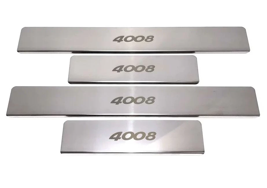 Накладки на пороги из нержавеющей стали 4шт. для Peugeot 4008