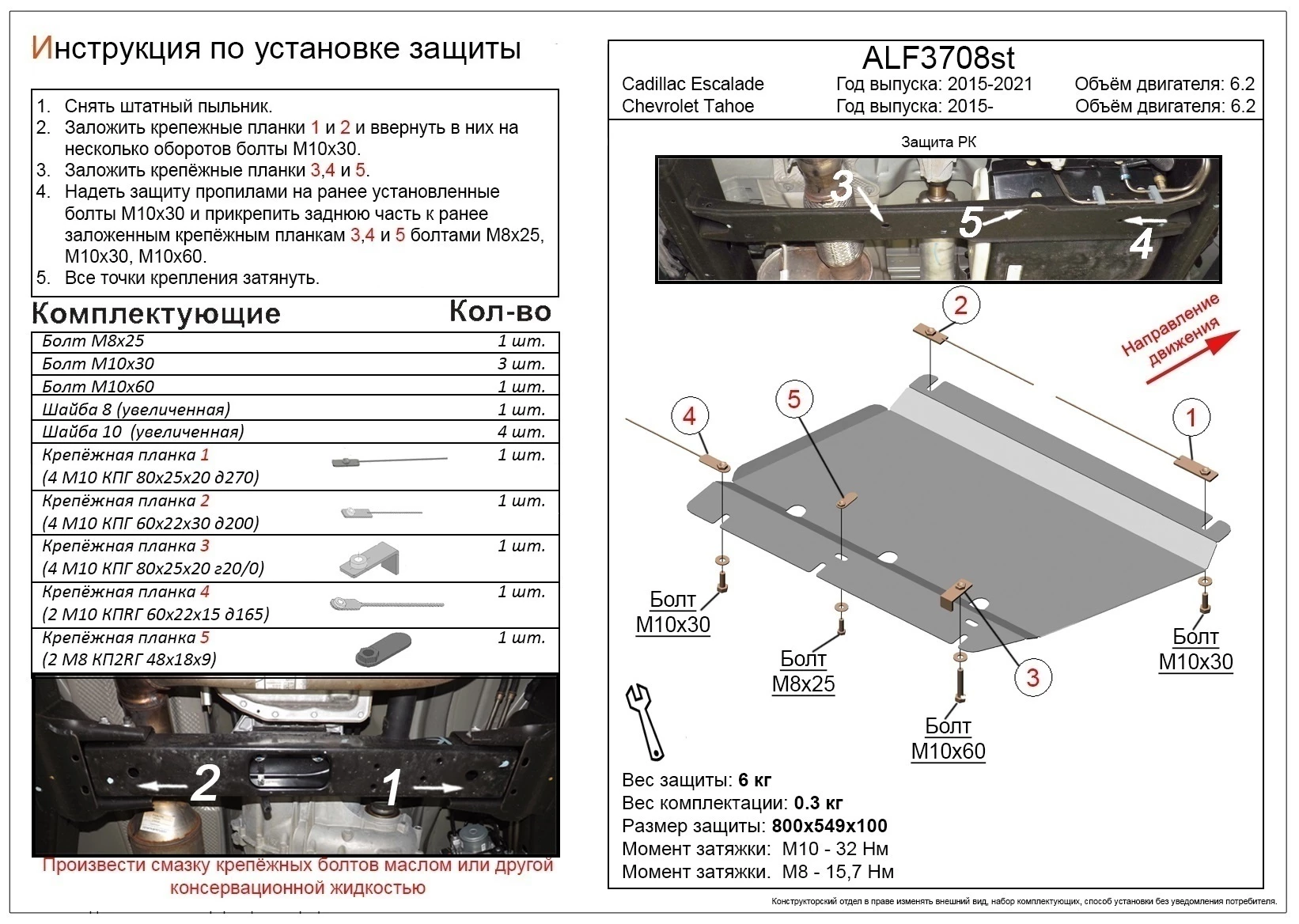 Защита РК для Chevrolet Tahoe IV