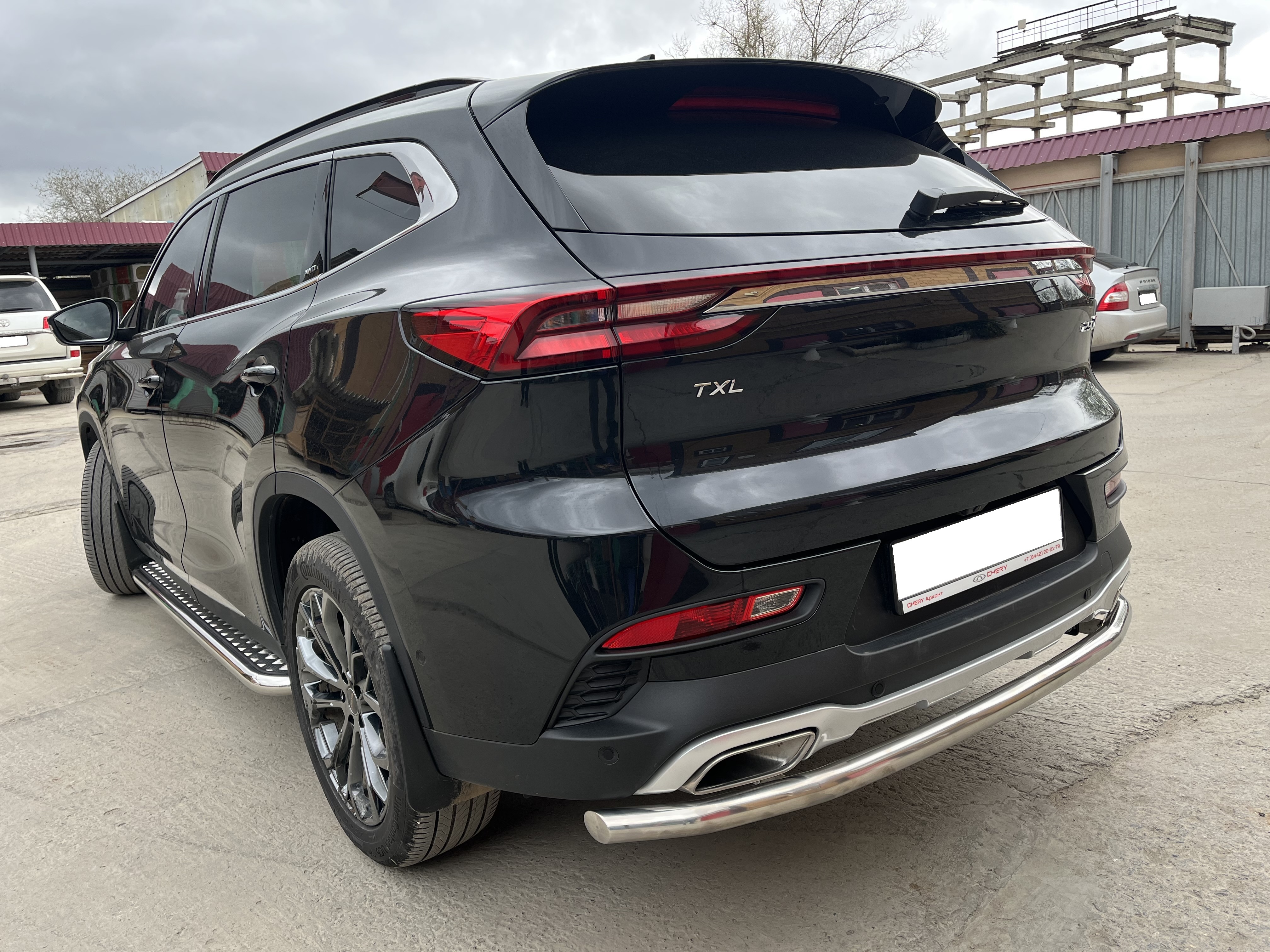 Защита заднего бампера d53 мм для EXEED TXL I