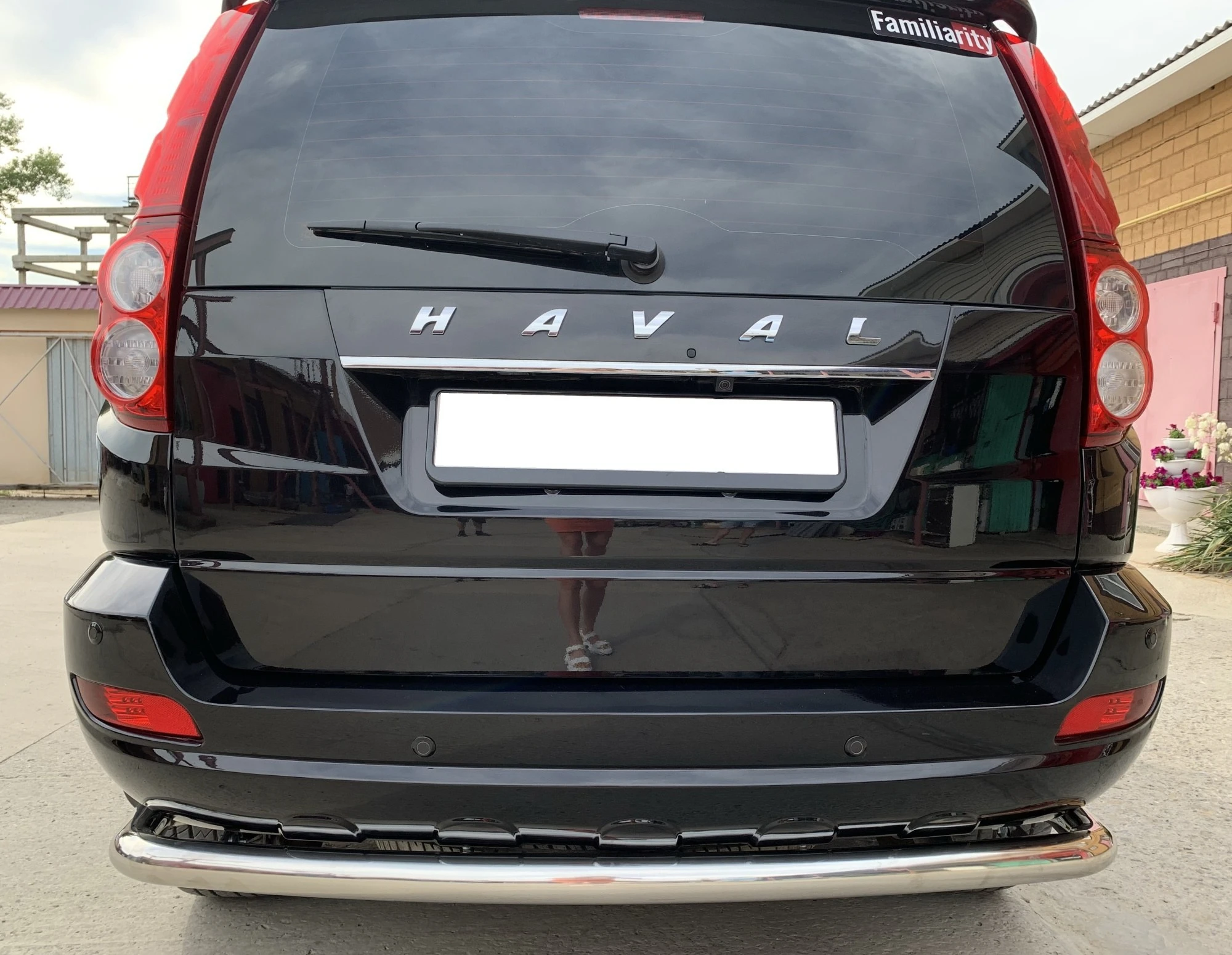 Защита заднего бампера угловая большая d60 мм для Haval H5 I  Юко GWH5.20.21