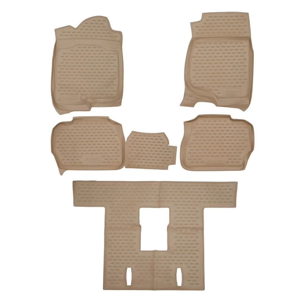 Коврики в салон полиуретан 5шт для Cadillac Escalade III бежевый