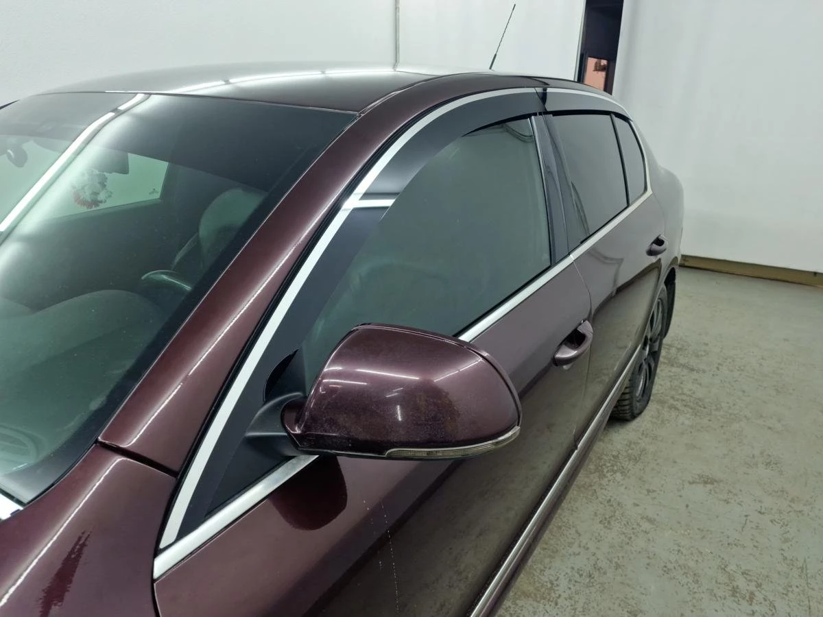 Дефлекторы окон с хром накладками 2D 6 шт (для кузова универсал) для Skoda Superb III