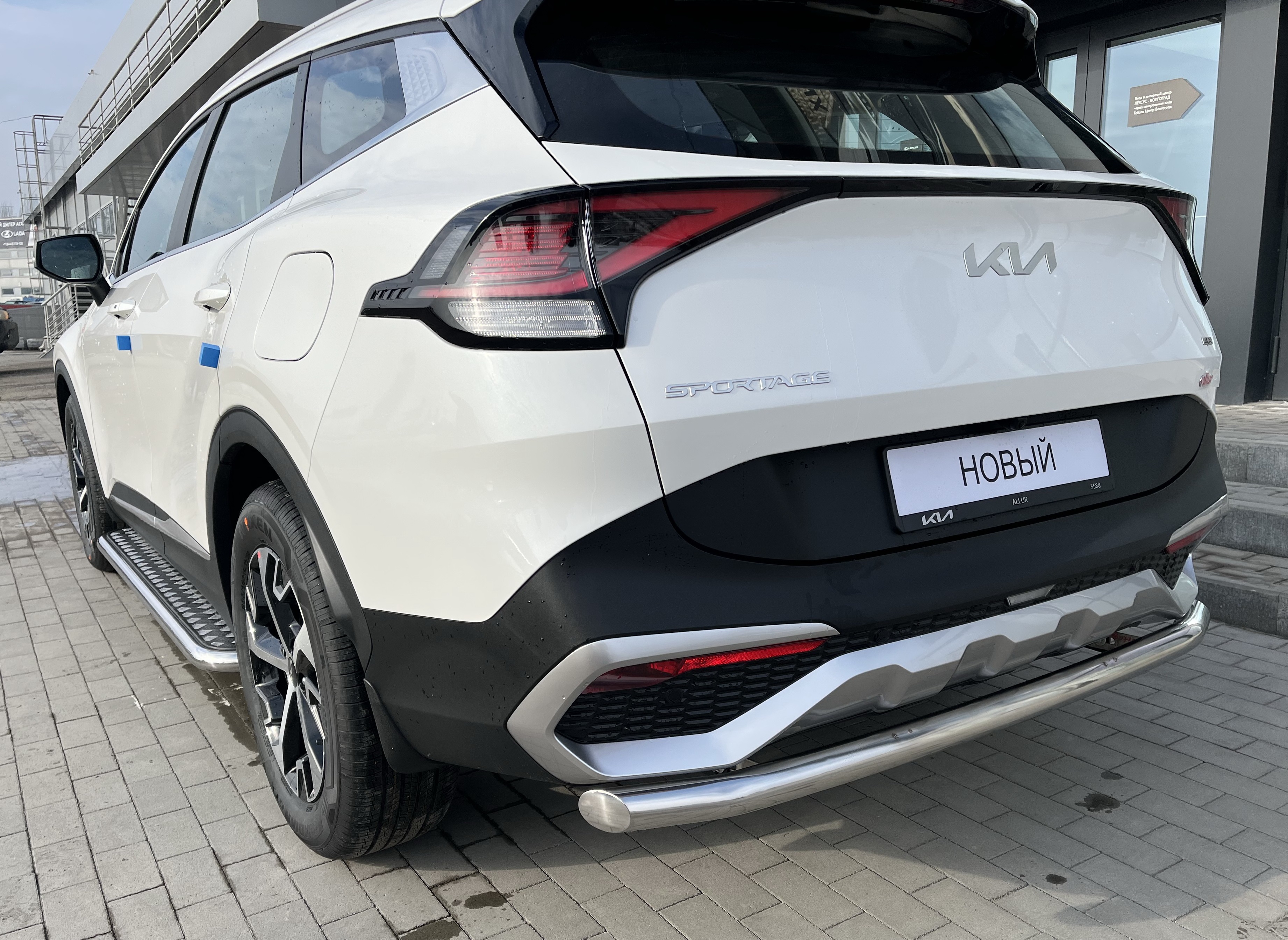 Защита заднего бампера d60 мм для Kia Sportage V
