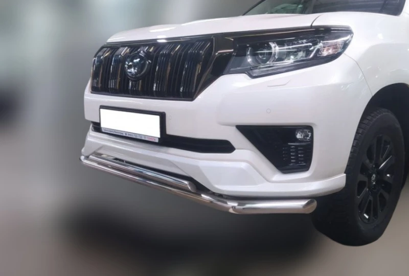 Защита переднего бампера двойная d60/42 мм для Toyota Land Cruiser Prado 150 Series Рестайлинг 3  Юко TLCP150.20.03