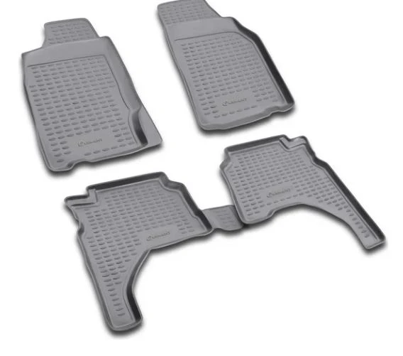 Коврики 3D в салон полиуретан 4 шт для Mitsubishi L200 III Черный Element NLC.35.10.210