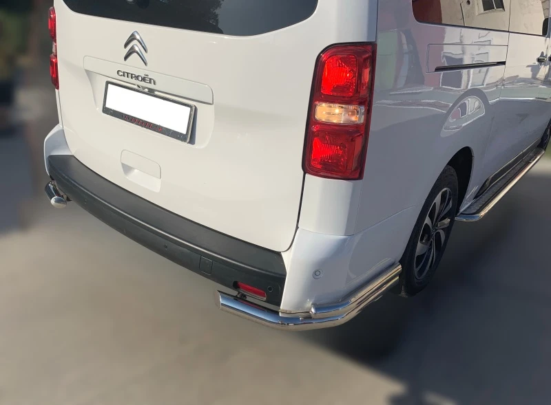 Защита заднего бампера угловая двойная d60/42 мм для Citroen C4 SpaceTourer I  Юко CST.18.19