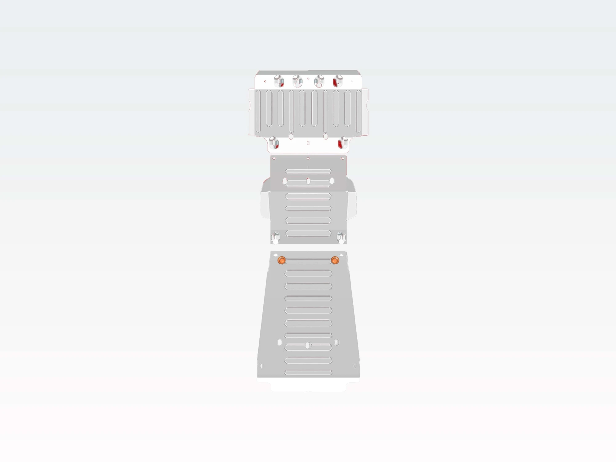 Защита картера и КПП (3 части) для Toyota Tundra II  Alfeco ALF2461AL