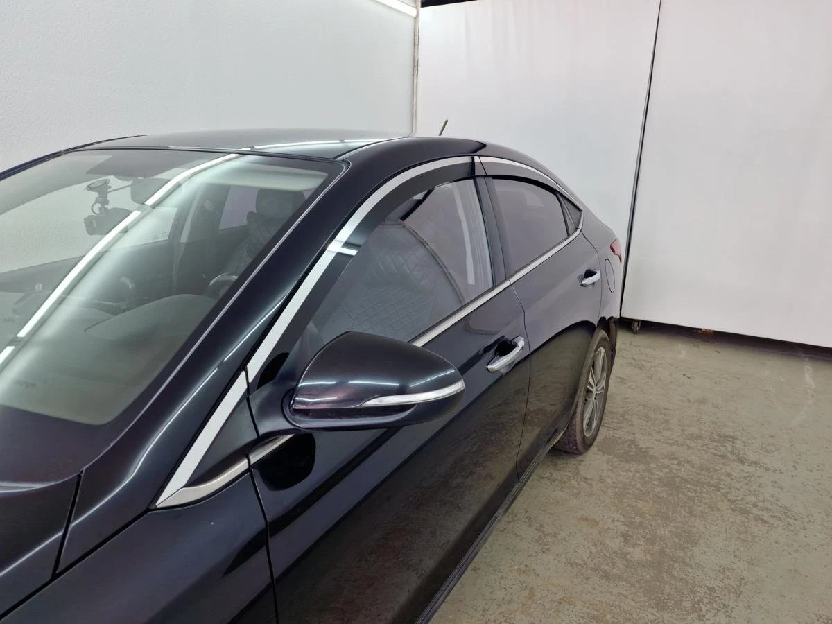 Дефлекторы окон с хром накладками 2D 10 шт для Hyundai Solaris II