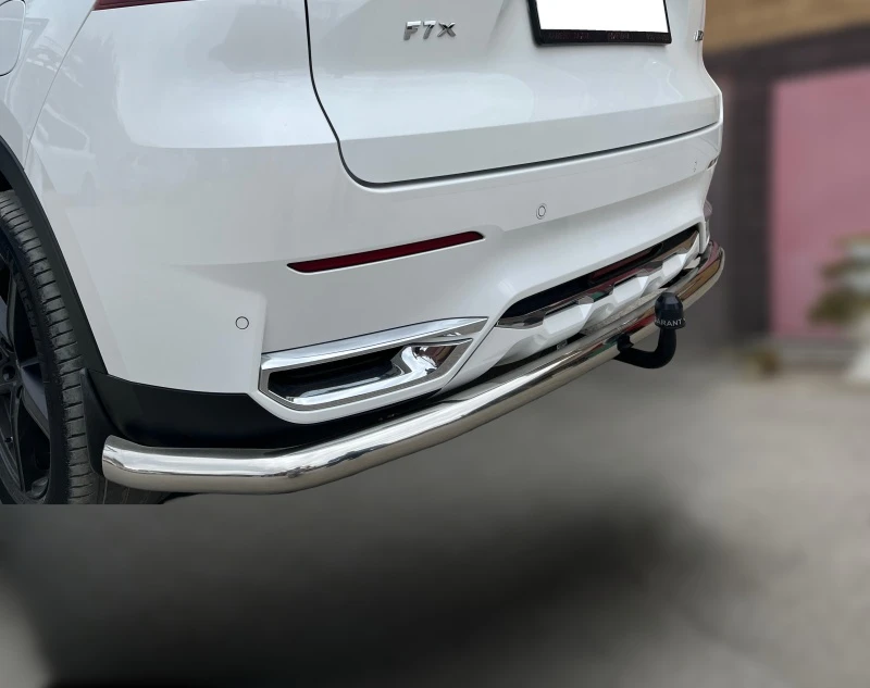 Защита заднего бампера угловая большая под фаркоп d60 мм для Haval F7x I  Юко GWF7X.19.21