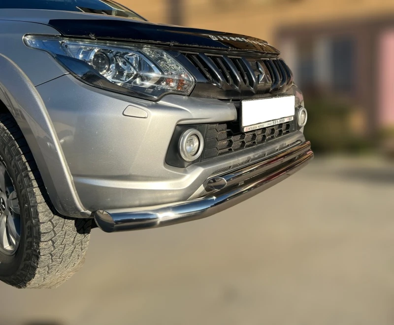Защита переднего бампера двойная d76/53 мм для Mitsubishi L200 V  Юко MSL200.15.04