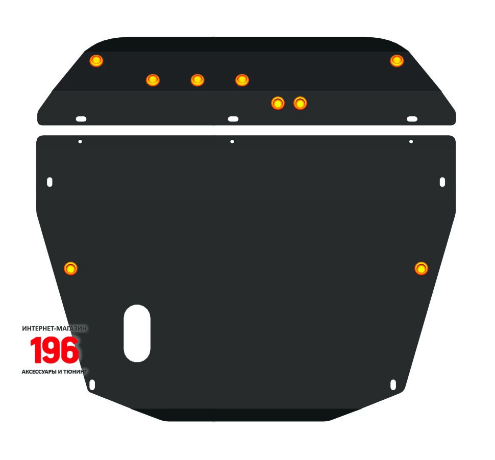 Защита картера и КПП (2 части) для Mitsubishi Space Runner II Черный Alfeco ALF1427ST