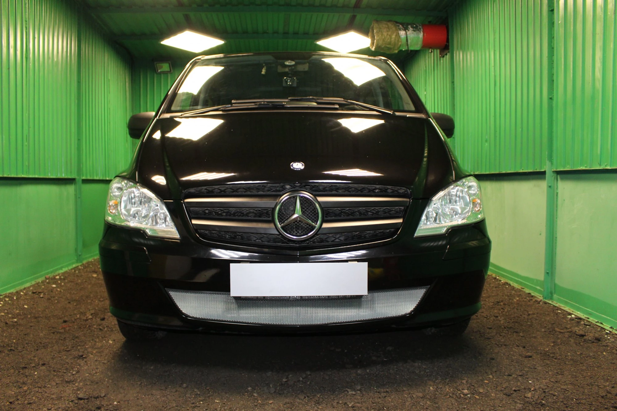 Защитная сетка радиатора для Mercedes-Benz Vito II (W639) Рестайлинг Хром Стрелка 11 MBVITO10.chrome