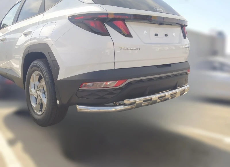 Защита заднего бампера с перемычками d60/42 мм для Hyundai Tucson IV  Юко HTUC.21.25