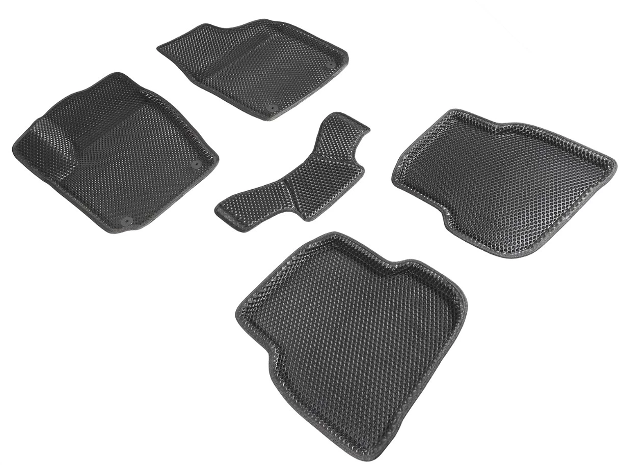Коврики 3D EVA "РОМБ" для салона для Volkswagen Polo GTI V Черный Seintex 95227