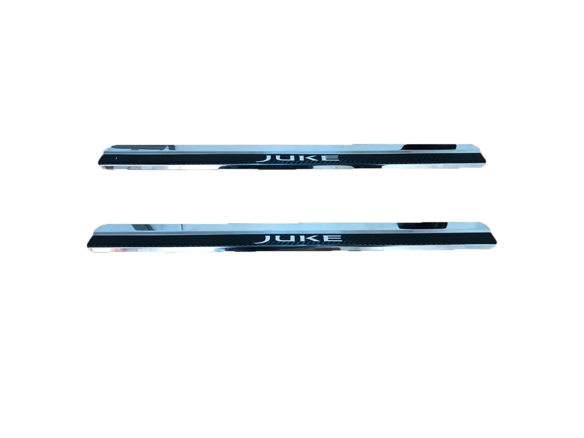 Накладки на пороги нержавеющая сталь под карбон 2шт. для Nissan Juke I Рестайлинг