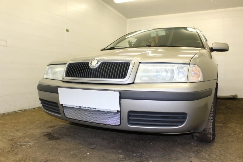 Защитная сетка радиатора для Skoda Octavia I (A4) Рестайлинг Хром Стрелка 11 SKO.chrome