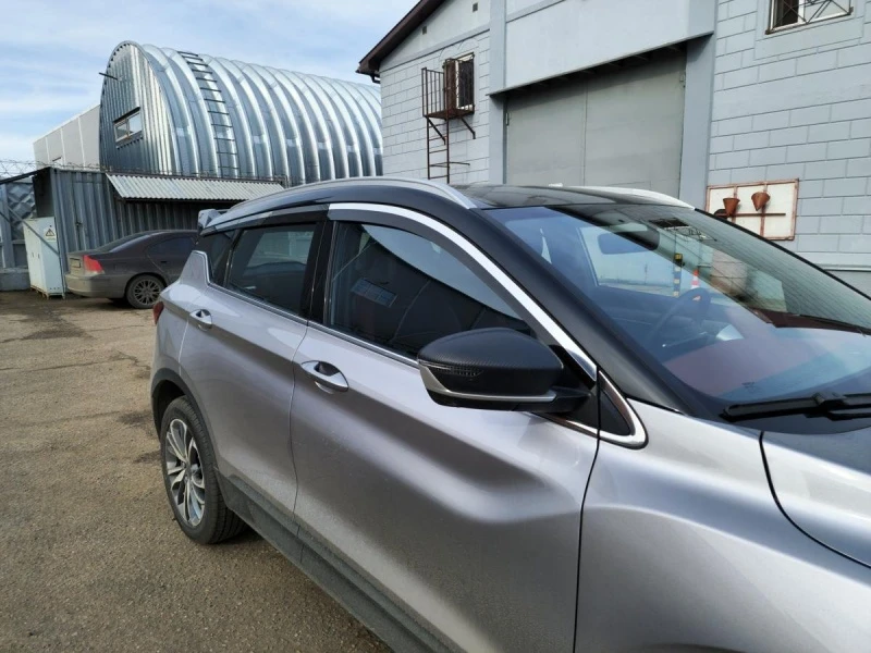 Дефлекторы окон с хром накладками 2D 6 шт для Geely Coolray I Хром Стрелка 11 2D024-6C.S11