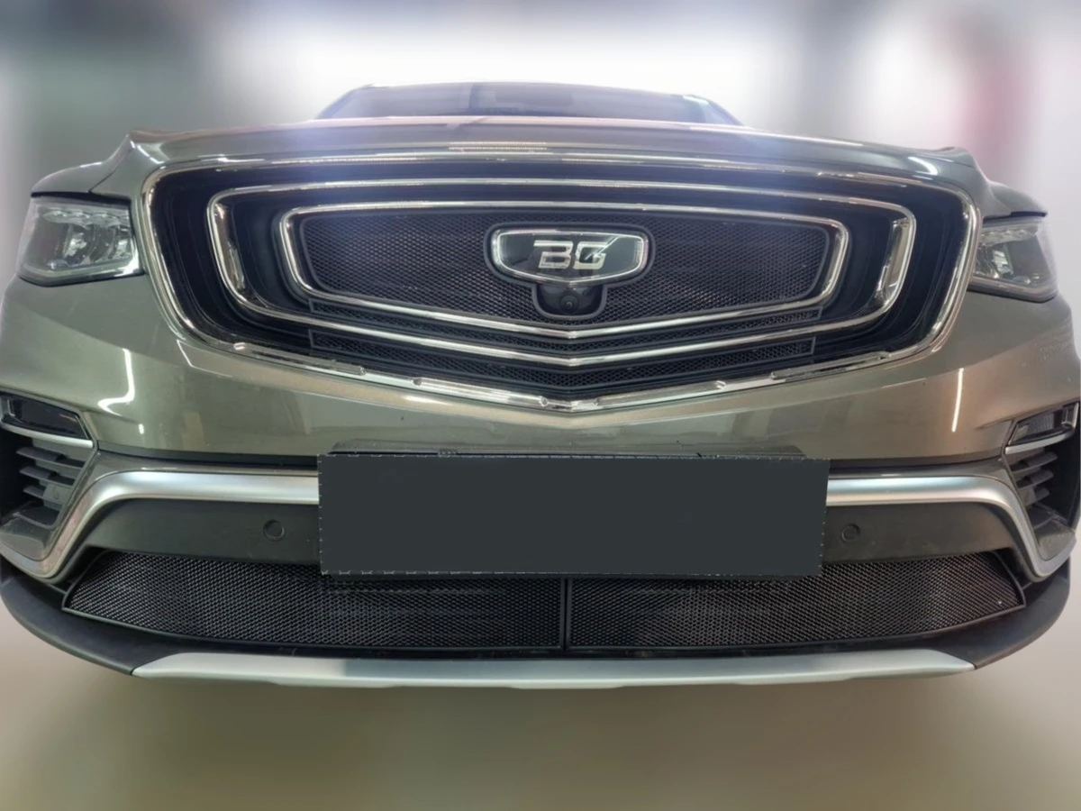 Комплект сеток black верх 3 части и низ для Geely Atlas Pro