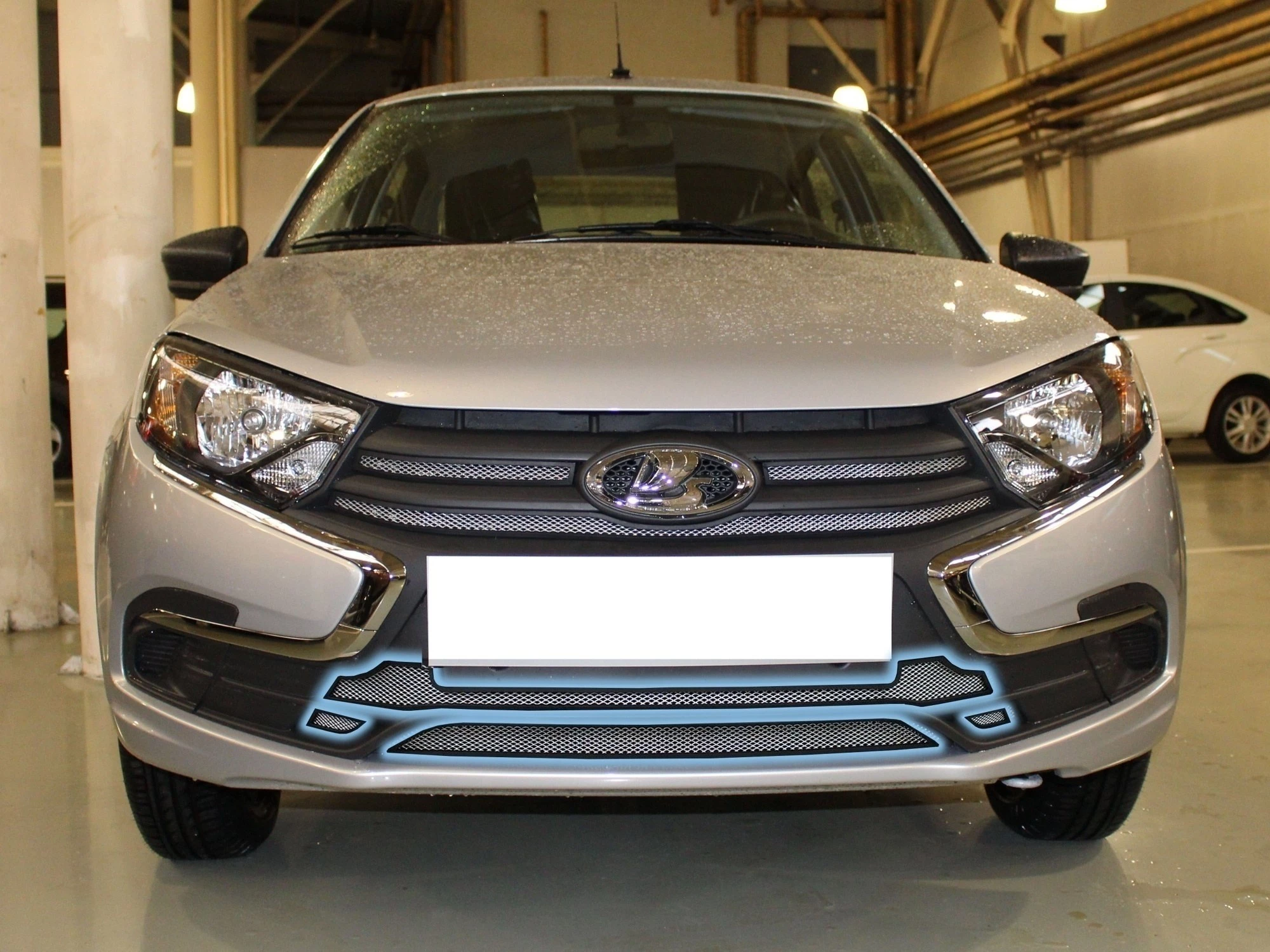 Защитная сетка радиатора низ 4 части для LADA (ВАЗ) Granta I Рестайлинг