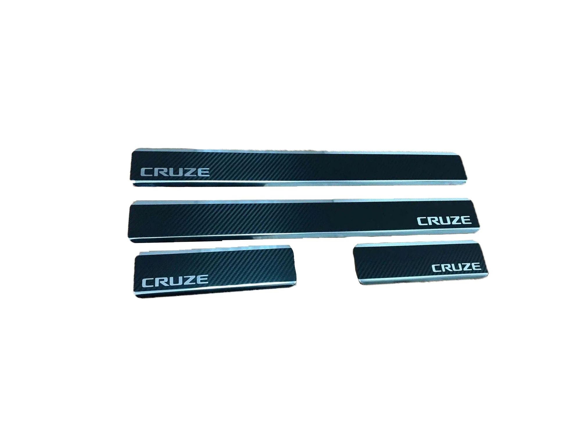 Накладки на пороги нержавеющая сталь под карбон 4шт. для Chevrolet Cruze I