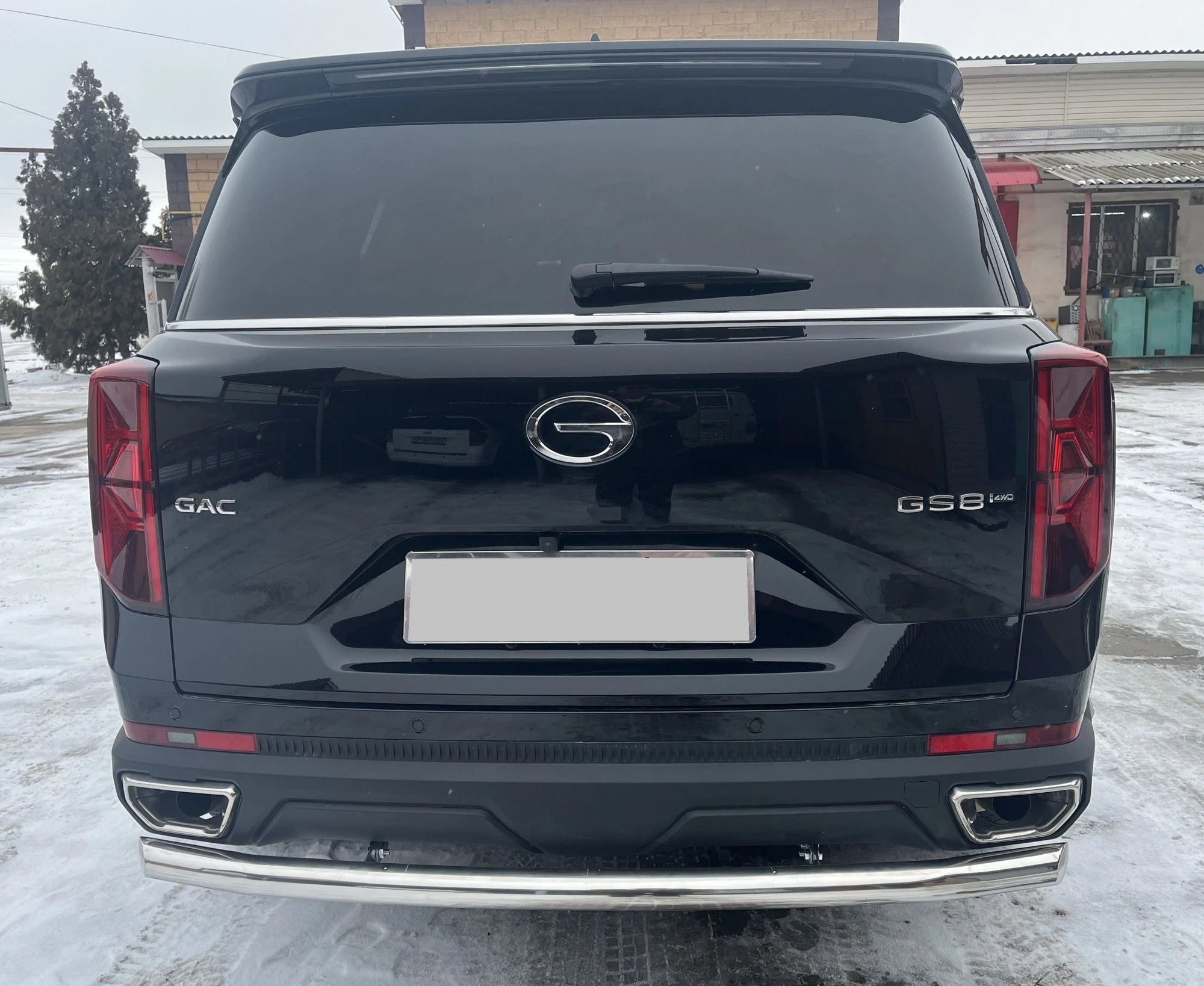 Защита заднего бампера d60 мм для GAC GS8 II  Юко GAC.GS8.23.11