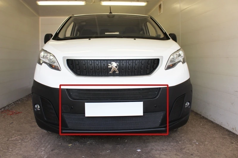 Защитная сетка радиатора центр 2 части для Peugeot Expert III Черный Стрелка 11 PEUEX18.black