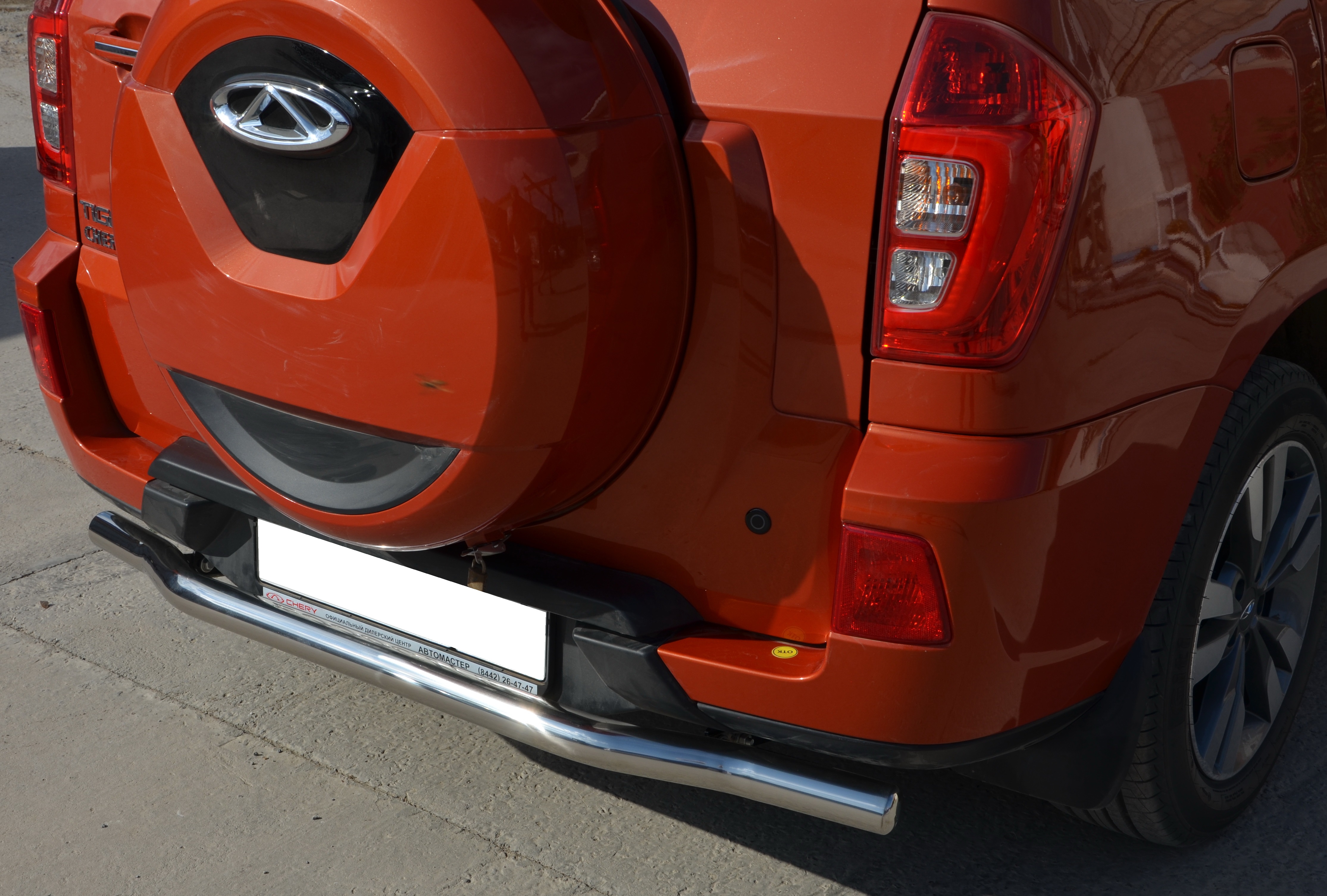 Защита заднего бампера d60 мм для Chery Tiggo 3 I
