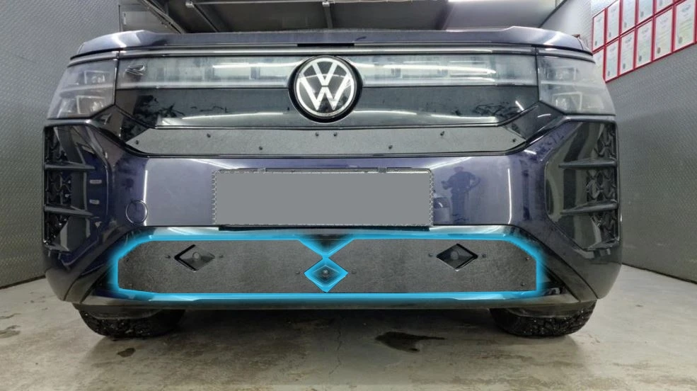 Зимняя заглушка радиатора на стяжке низ 2 части для Volkswagen Teramont II (China Market)