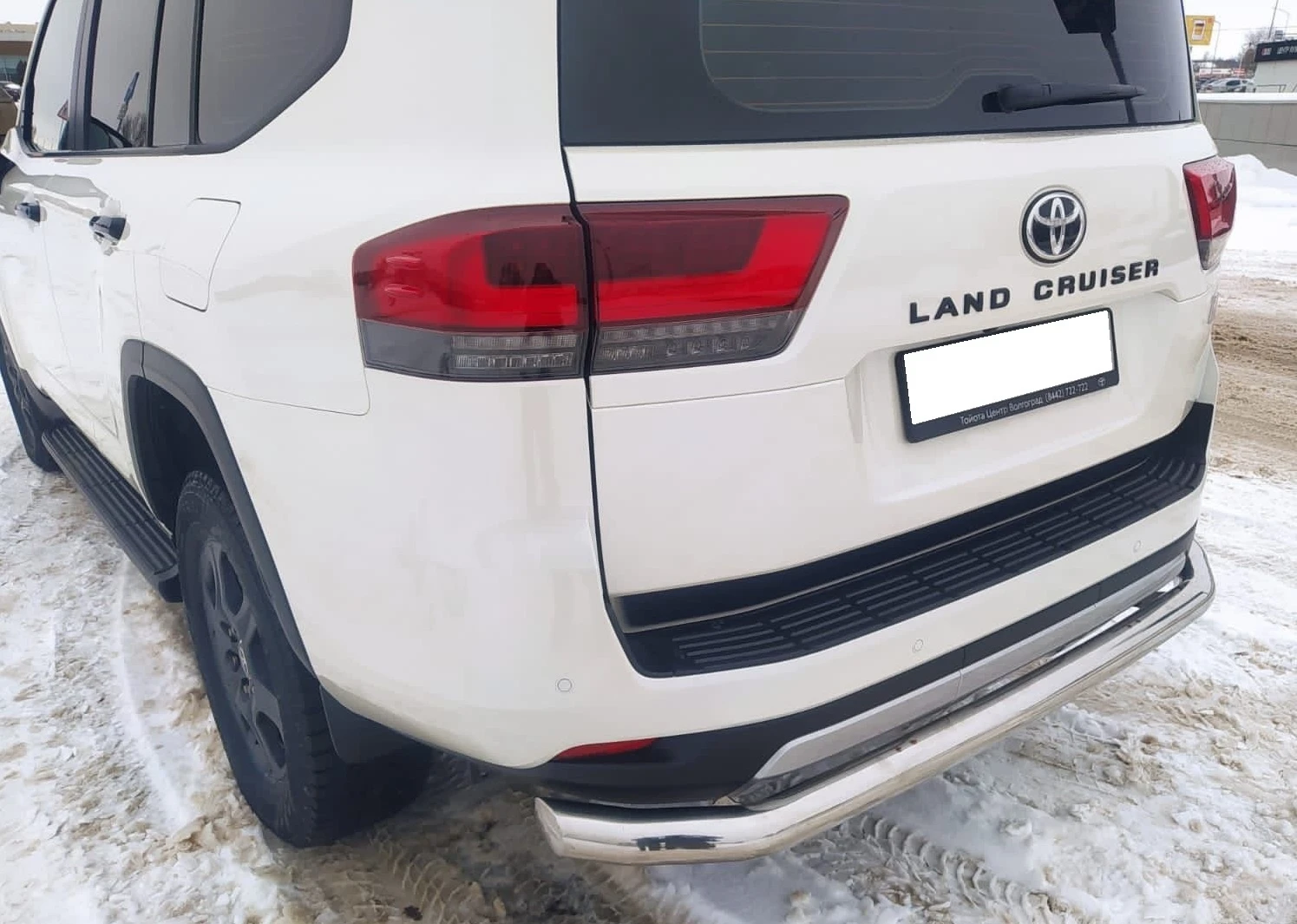 Защита заднего бампера d76 мм для Toyota Land Cruiser 300 Series  Юко TLC300.21.13