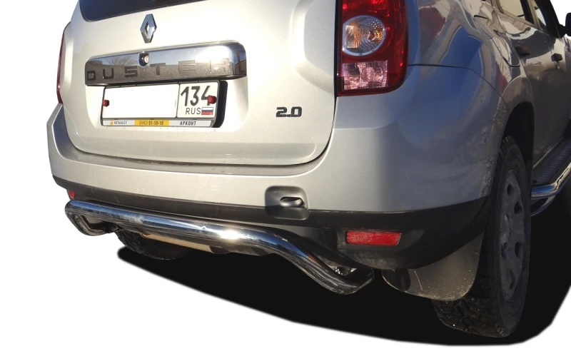Защита заднего бампера скоба d53 мм для Renault Duster I  Юко RD.11.23