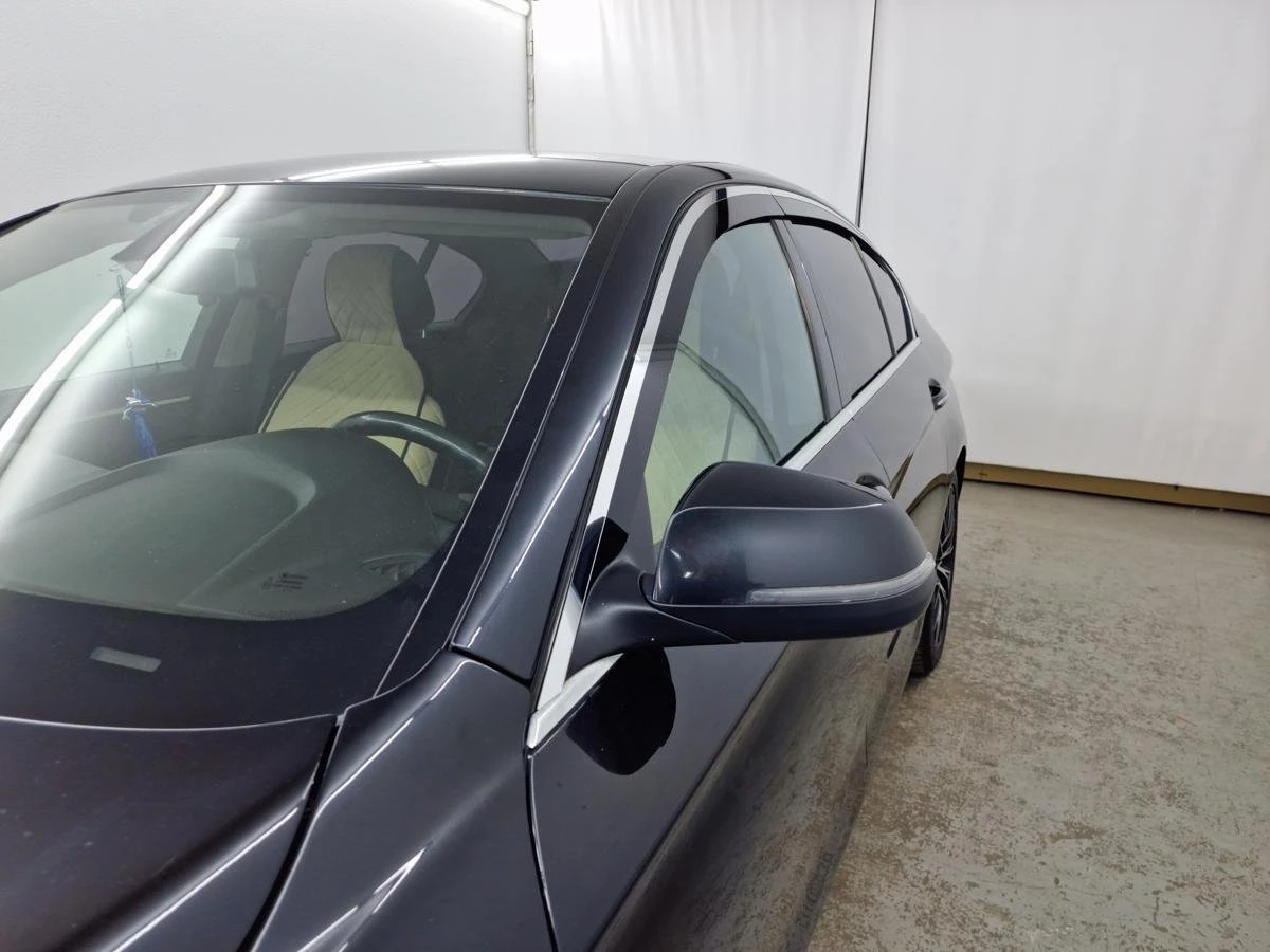 Дефлекторы окон 2D с хром накладками 4 шт. под наклоном для BMW 5 серии VI (F10/F11/F07) Рестайлинг