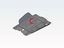 Защита КПП для Mitsubishi Pajero Sport III Рестайлинг