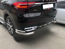 Защита заднего бампера угловая двойная d60/42 мм для Haval F7x I