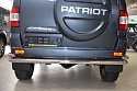 Защита заднего бампера угловая большая двойная d60/42 мм для УАЗ Patriot I Рестайлинг 2